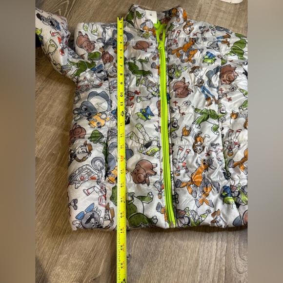 DISNEY Toy Story 4 LightWeight Puffer Jacket Size 7/8 Gray Green - Picture 4 of 8